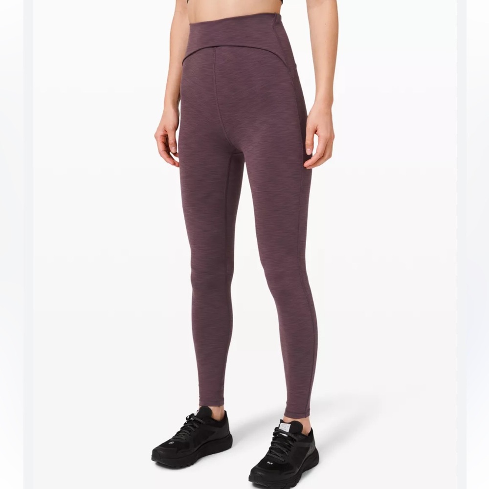 lululemon athletica Slim High-Rise Leggings in Plum Heather